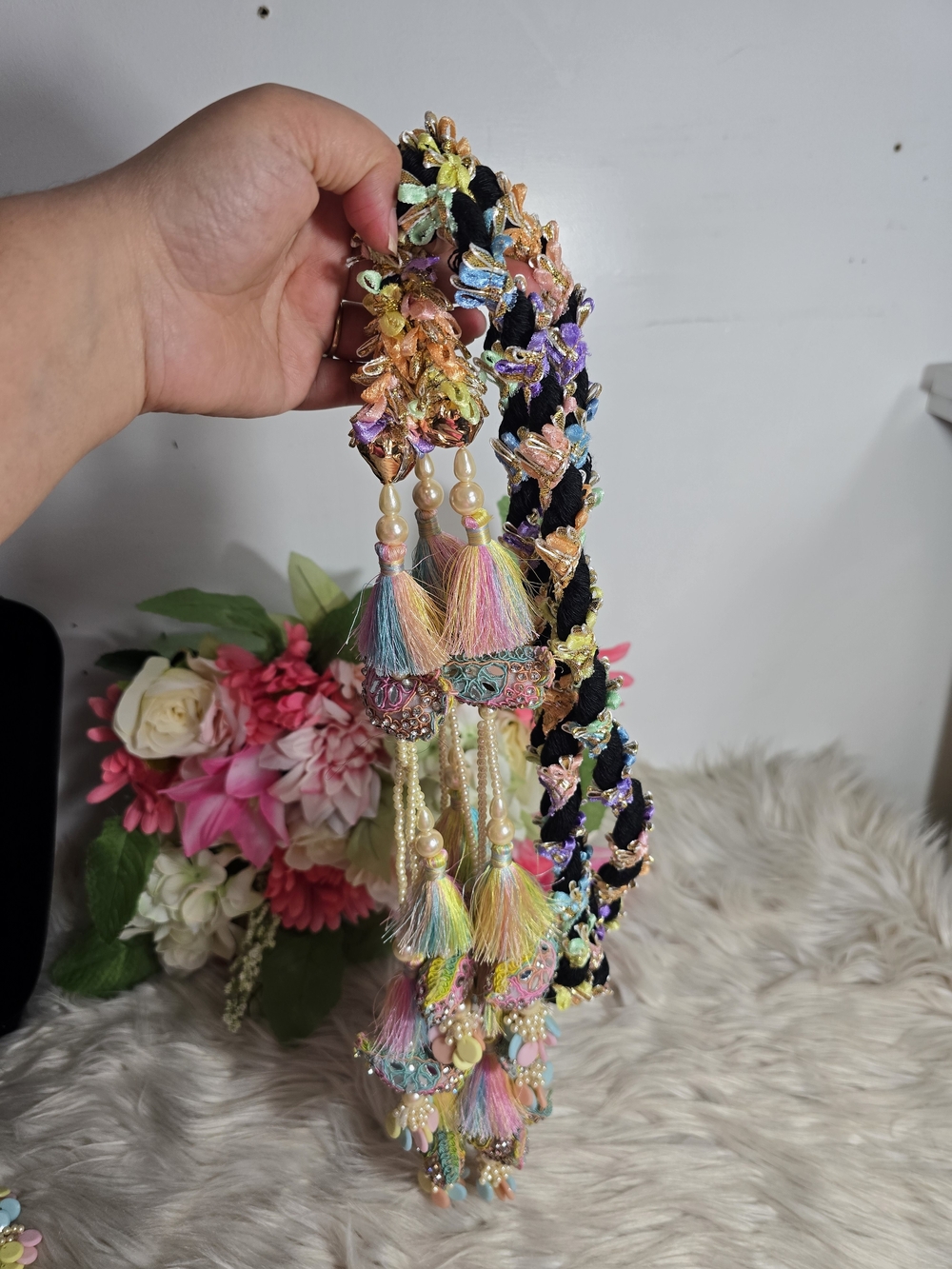 Handcrafted Multicolor Tassel Heavy Paranda - Women Accessories - Picture 7 of 7